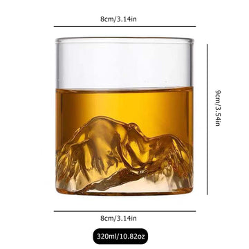 Mountain Fuji  Glasses (Set of 2) – Elegant Sculpted Barware